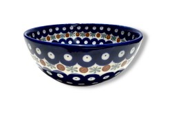 C38 Bunzlau Rijstkom - Rice Bowl groot 70X Flower Tendril Rice Bowl